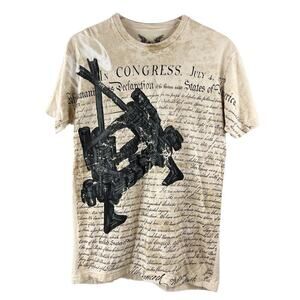 Apprime Courage Above All Army Flag T-Shirt‎ Men's Size M